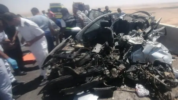 مصرع 8 أشخاص وإصابة 22 آخرين في حادث تصادم مروع على الطريق الأوسطي بالجيزة