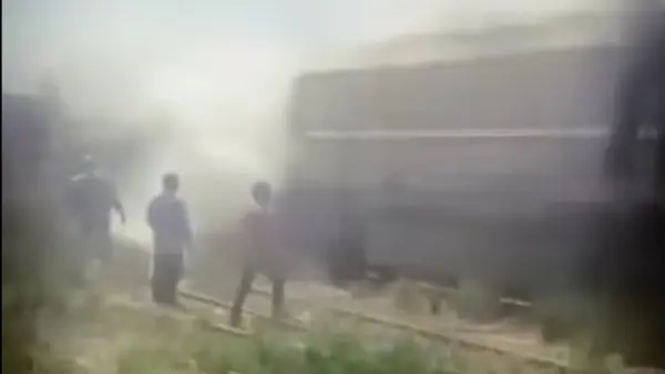 نشوب حريق محدود في قطار الفيوم _ العياط