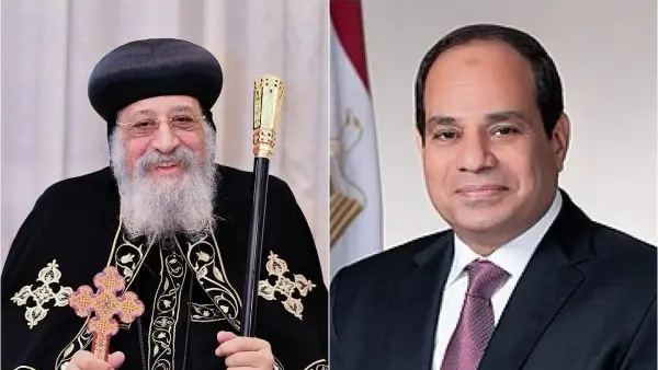 البابا تواضروس الثاني يهنئ الرئيس السيسي بعيد الفطر: نصلي من أجل استكمال بناء مصر