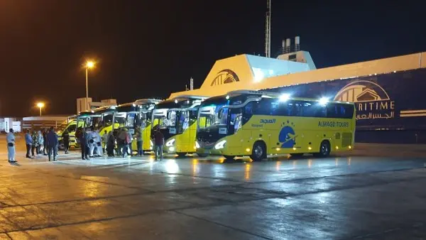 ميناء نويبع البحري بجنوب سيناء يستقبل أول أفواج حجاج البر العائدين من الأراضي المقدسة