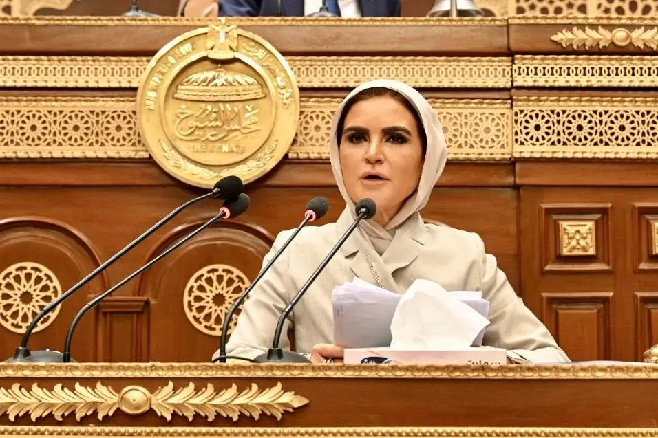 سحر نصر تستعرض أمام مجلس الشيوخ خطة التنمية : الاستثمار في رأس المال البشري وتوفير 900 ألف فرصة عمل سنوياً