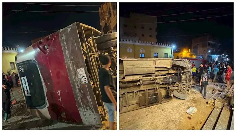 انقلاب أتوبيس طنطا.. ضبط الطفل المتسبب في الحادث