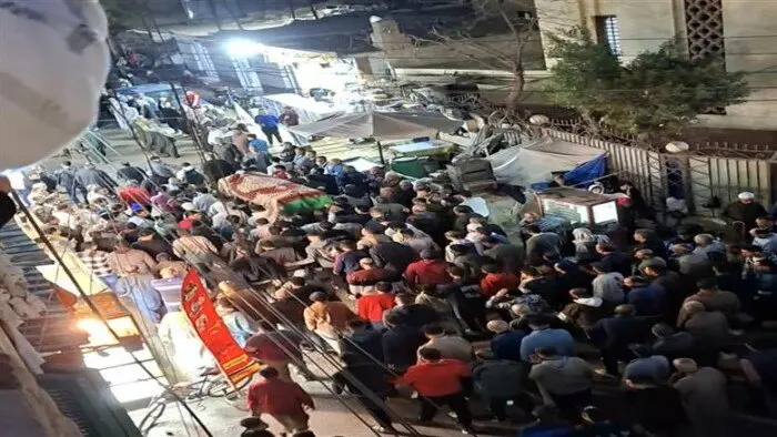 تشييع جثمان فران قتل على يد شاب في جلسة صلح بالمنوفية