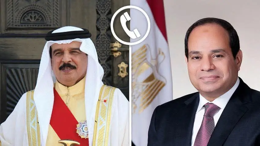 السيسي يؤكد تضامن مصر الكامل مع البحرين خلال اتصال هاتفي مع الملك حمد بن عيسى عقب الاعتداء الإيراني