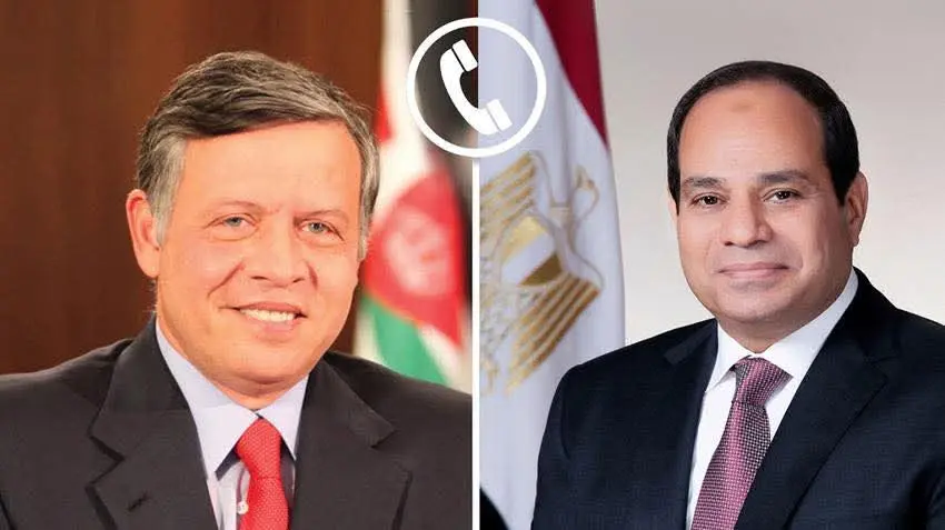 السيسي يؤكد تضامن مصر الكامل مع الأردن خلال اتصال هاتفي مع الملك عبد الله الثاني عقب الهجوم الإيراني