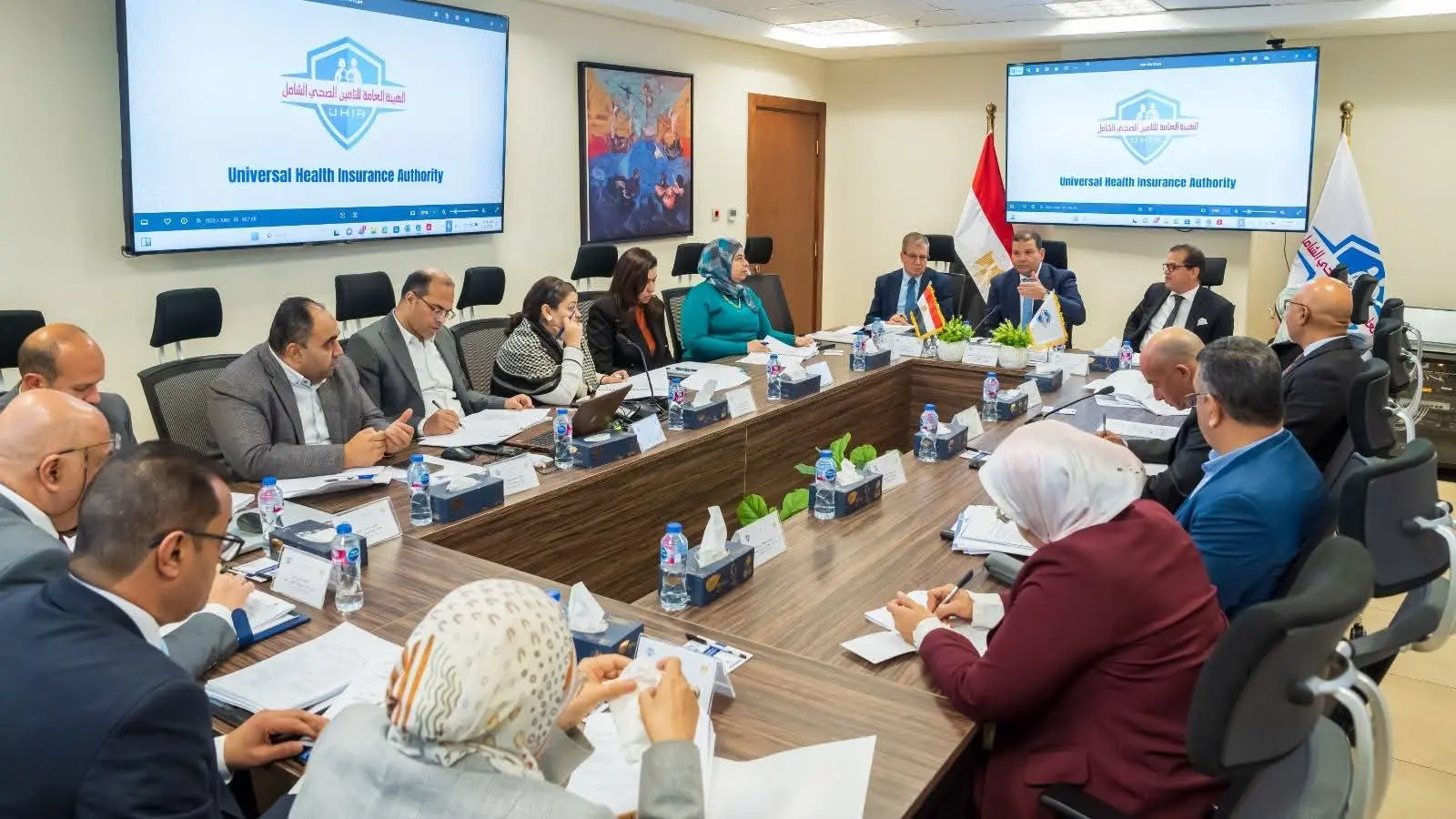 الجهاز المركزي للمحاسبات يستعرض تقرير القوائم المالية للهيئة العامة للتأمين الصحي الشامل لعام 2025