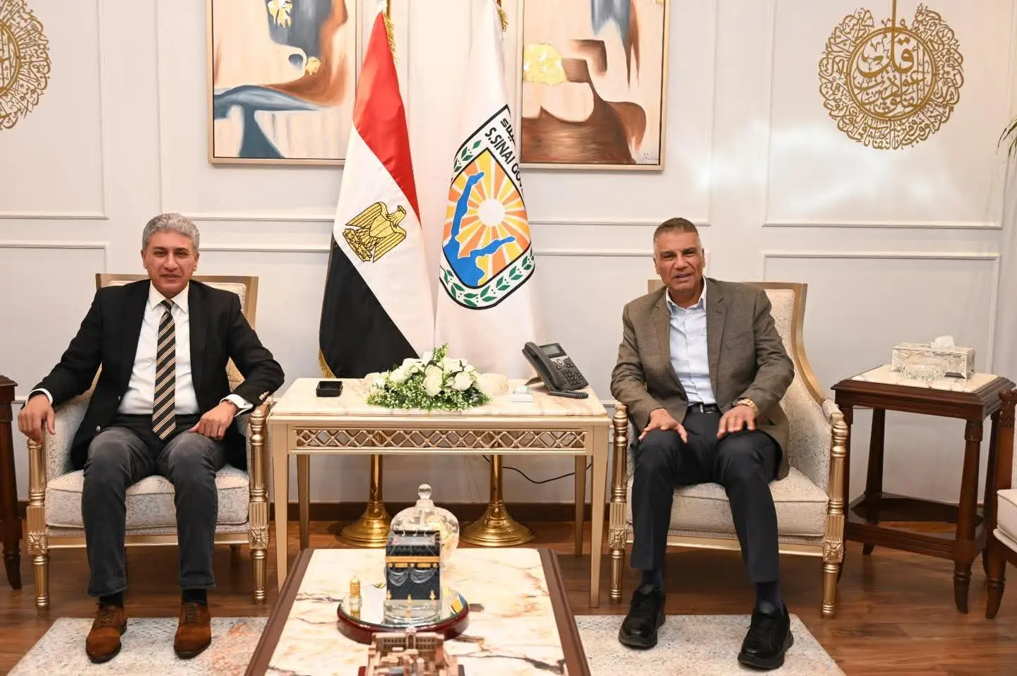 وزير السياحة  يبحث مع محافظ جنوب سيناء  سبل تعزيز التعاون لدعم القطاع السياحي