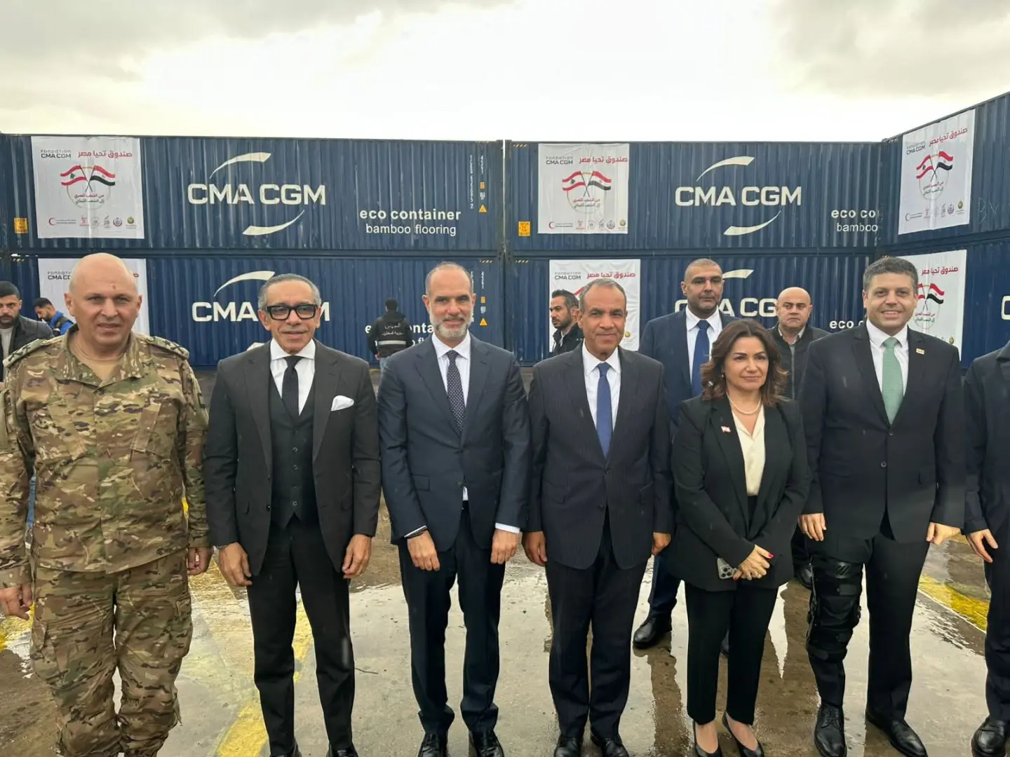 وزير الخارجية يسلم ١٠٠٠ طن من المساعدات الإغاثية خلال زيارته لبيروت - fb img 1774524661312