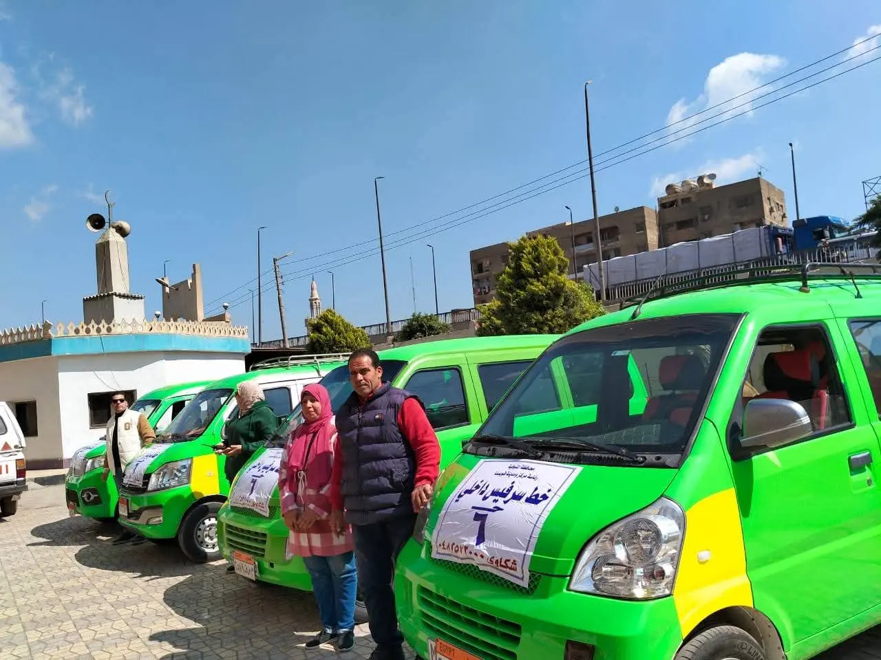 تدشين المرحلة الأولى لخطوط السرفيس الجديدة ب قويسنا لتيسير حركة المواطنين . تعرف على خطوط السير
