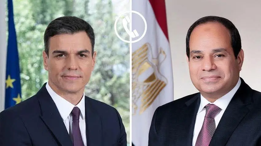 الرئيس السيسي يبحث مع رئيس وزراء إسبانيا جهود وقف الحرب وتوسيع التعاون الثنائي