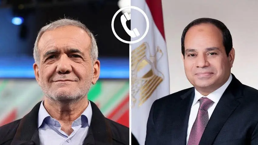 السيسي يؤكد للرئيس الإيراني دعم مصر للمسار التفاوضي بين واشنطن وطهران