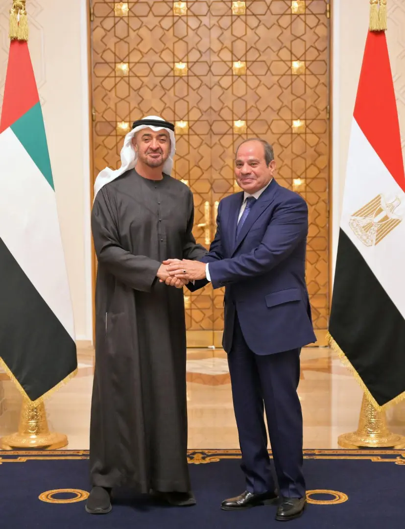 الرئيسان السيسي ومحمد بن زايد يرحبان باتفاق وقف الحرب مع إيران وإعادة فتح مضيق هرمز