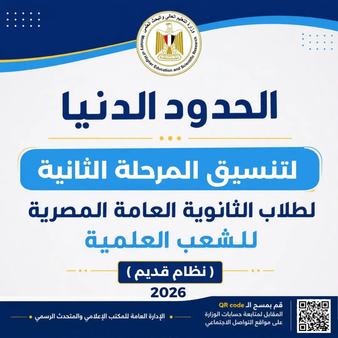 الطب 377.3 والهندسة 351.6.. الحدود الدنيا لتنسيق المرحلة الثانية بالنظام القديم
