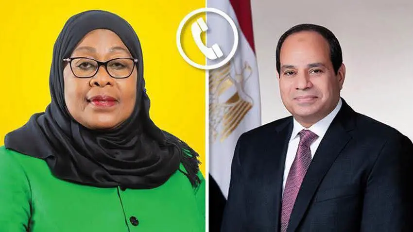 الرئيس السيسي يعزي رئيسة تنزانيا في وفاة زوجها ويؤكد دعم مصر للتنمية