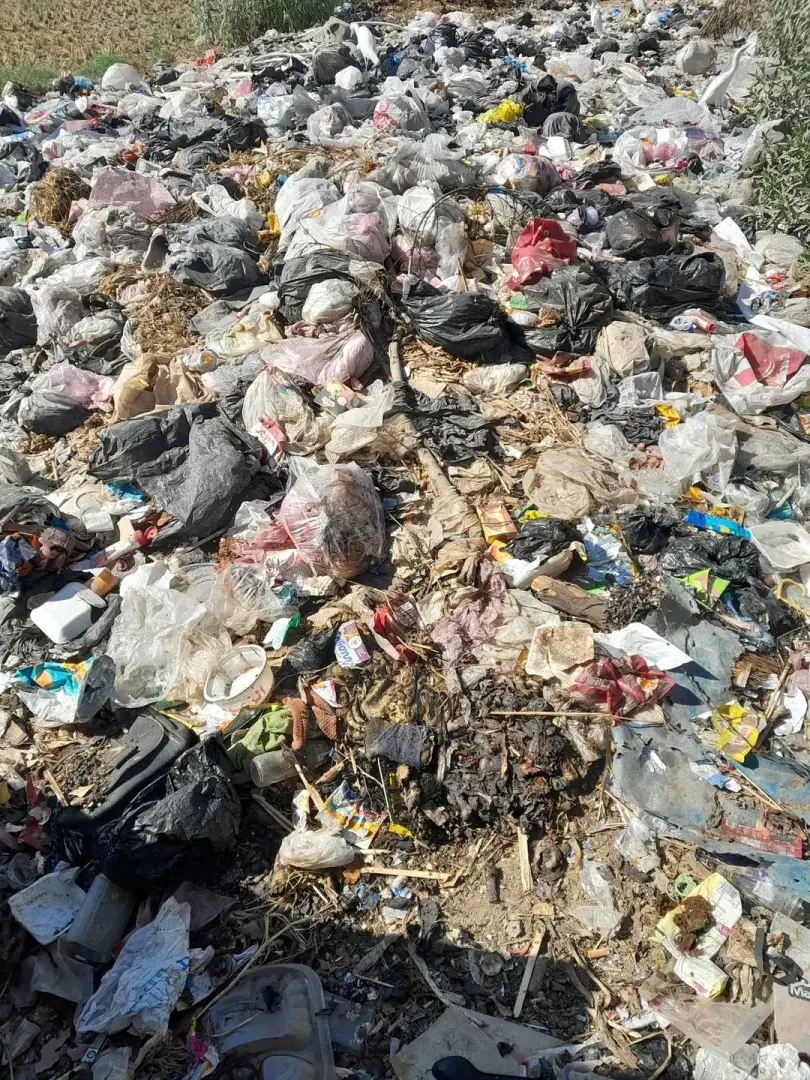 أكوام القمامة تحاصر عزبة رستم بدمنهور.. والأهالي يستغيثون بمحافظ البحيرة