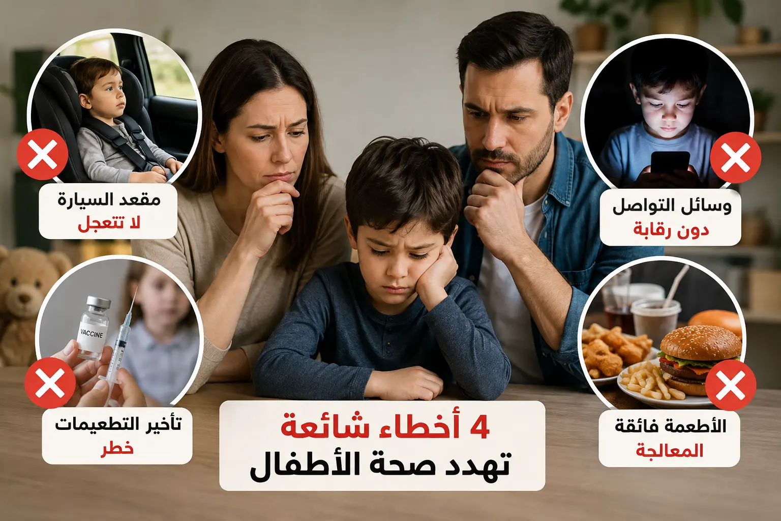 4 أخطاء شائعة تهدد صحة الأطفال.. أطباء يحذرون الآباء