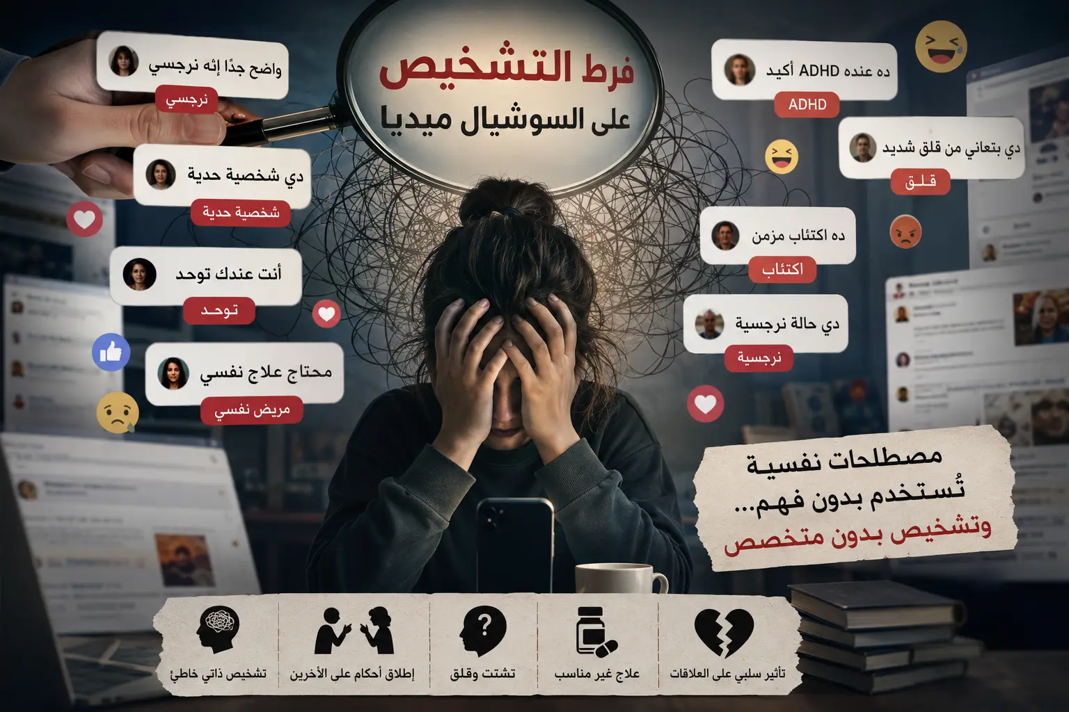 من النرجسية إلى ADHD.. كيف صنعت السوشيال ميديا أزمة "فرط التشخيص" النفسي؟