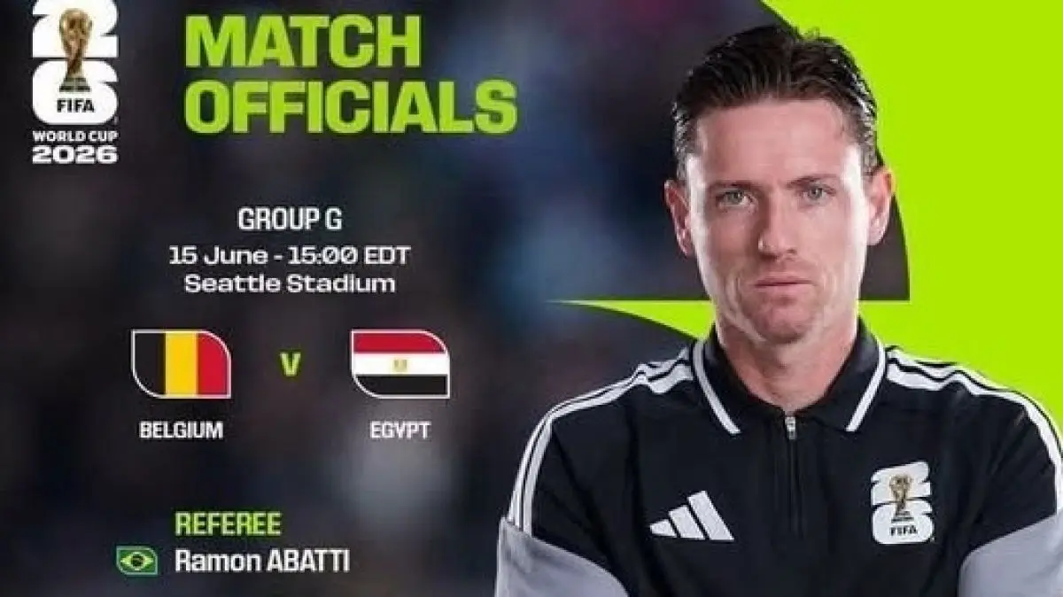 فيفا يعلن طاقم تحكيم مباراة مصر وبلجيكا بكأس العالم