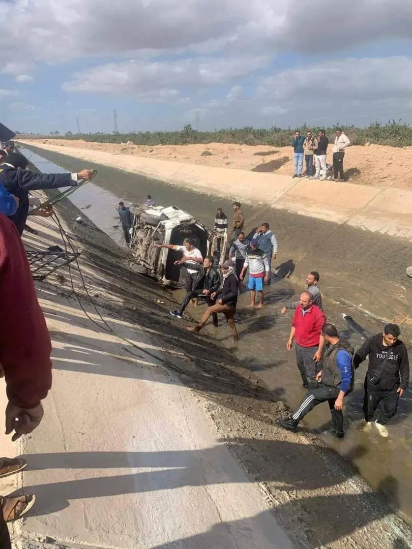 إصابة 9  أشخاص بحادث تصادم بين سيارتين بالبحيرة - img 20260219 wa0029 1