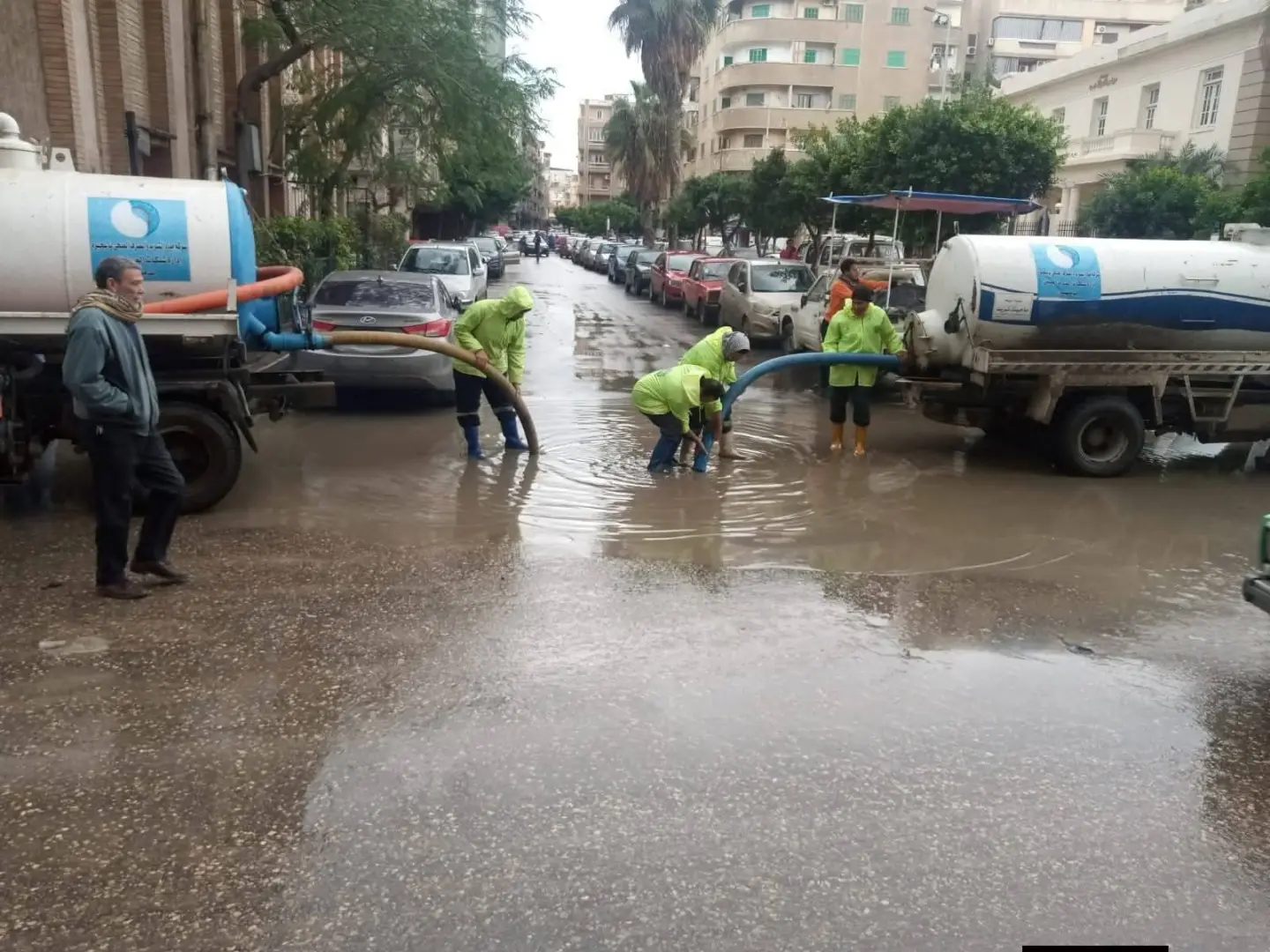 مياه البحيرة تعلن رفع حالة الطوارئ القصوى وإنتشار المعدات لمواجهة التقلبات الجوية - img 20260314 wa0067