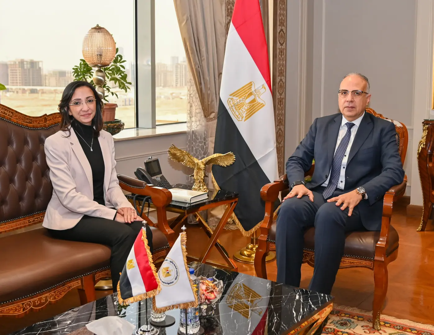 وزير الري ومحافظ البحيرة يناقشان تعزيز التعاون المشترك، ويبحثان حالة المنظومة المائية بالمحافظة