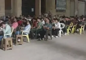 احتفالات في دمياط بعد هدف إمام عاشور أمام بلجيكا