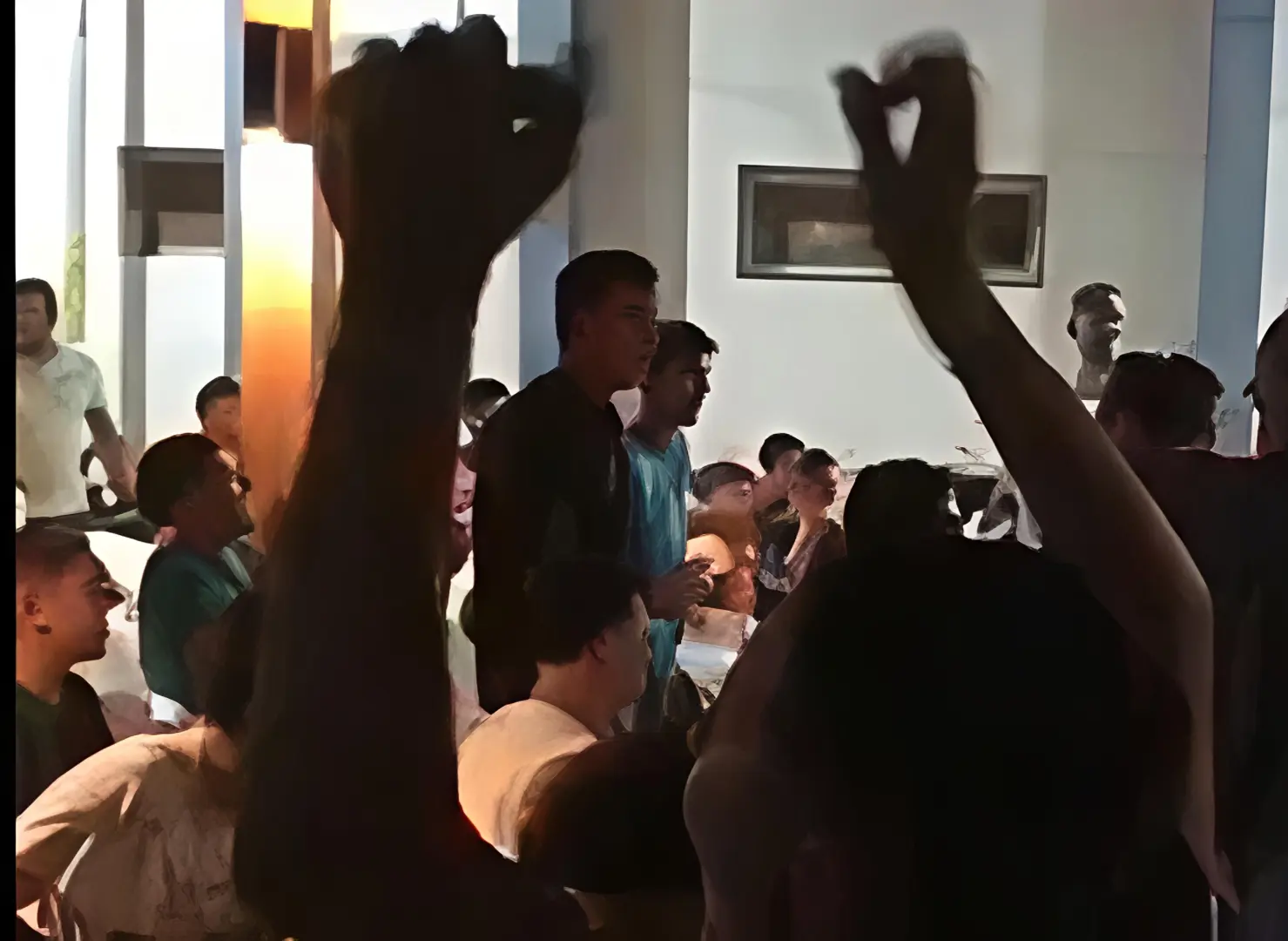 فرحة قرية محمد صلاح بعد تقدم مصر على بلجيكا