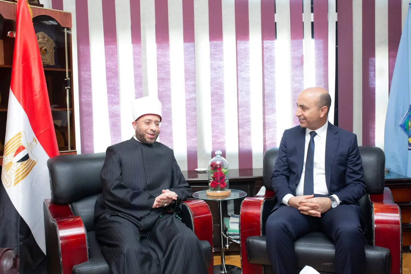 رئيس جامعة دمنهور يستقبل وزير الأوقاف ويؤكد: استضافة القامات العلمية نهج راسخ