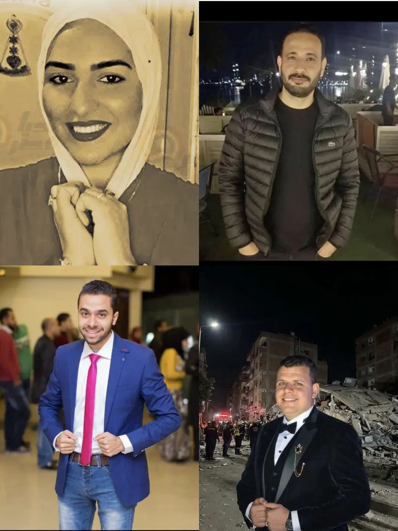 عروس تنتظر مولودها وشابان ينتظران الحلاقة..قصة مأساة انهيار عقار زفتى