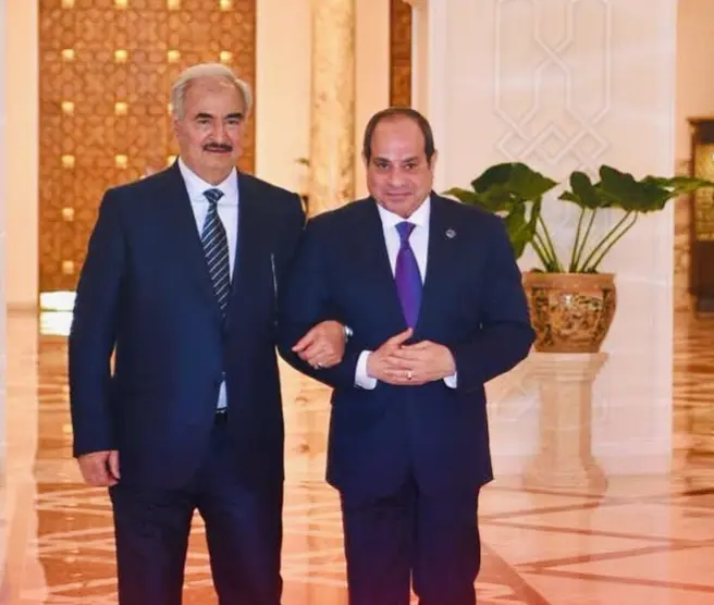 الرئيس السيسي يستقبل المشير خليفة حفتر القائد العام للجيش الليبي