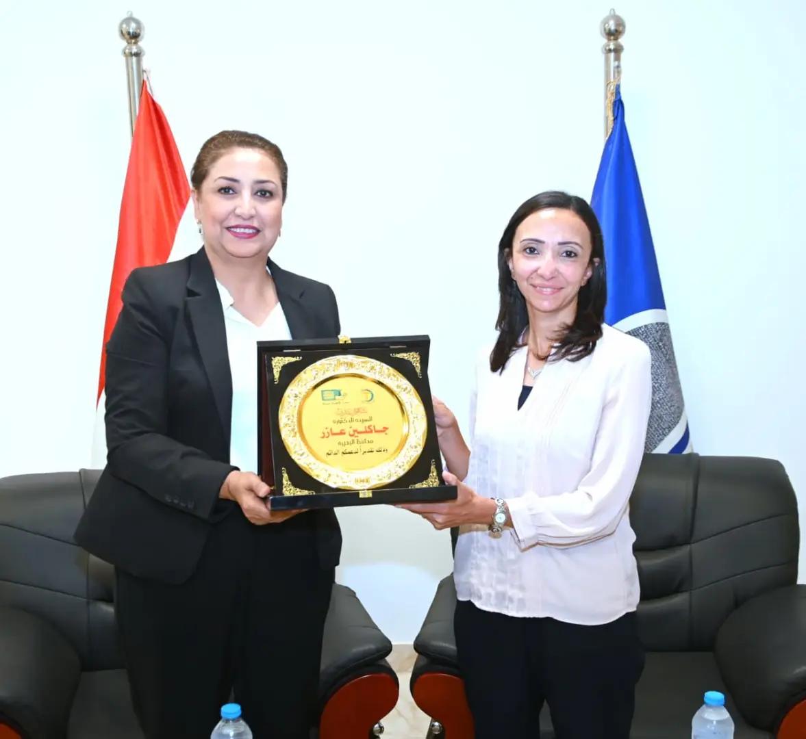 محافظ البحيرة تستقبل رئيس «الطبية العليا» بقرية الحمراء لمتابعة القافلة الصحية