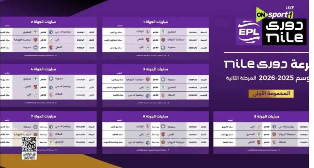 رابطة الأندية تعلن مواعيد مباريات المرحلة النهائية للدوري المصري 2026 ونظام حسم اللقب