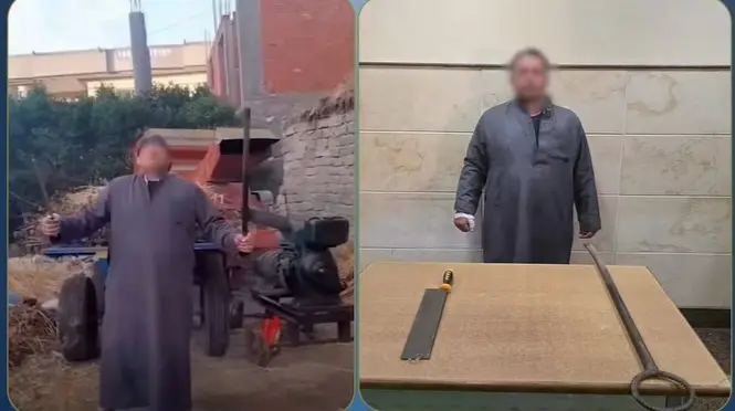 ضبط صاحب فيديو التلويح بسلاح أبيض والتطاول على المواطنين ومؤسسات الدولة بالبحيرة