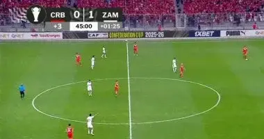 الزمالك يتقدم على شباب بلوزداد 1-0 فى الشوط الأول