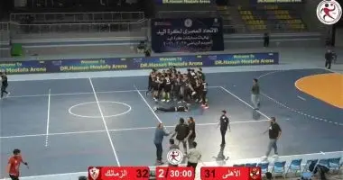 الزمالك يهزم الأهلي ويتوج بدوري مرتبط كرة اليد 2008