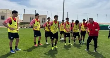 منتخب الناشئين يواصل تدريباته استعدادا لمواجهة إثيوبيا فى كأس أمم أفريقيا