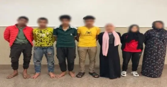 ضبط 7 أشخاص داخل مبنى مهجور بحوزتهم مواد مخدرة وأموال من التسول بكفر الشيخ
