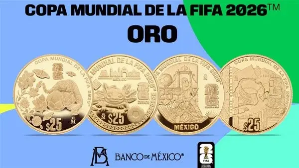 المكسيك تحتفل بالمونديال بعملات خاصة.. تصاميم مستوحاة من المدن المستضيفة لكأس العالم 2026