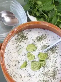 طريقة عمل سلطة  الزبادى بالخيار والبصل