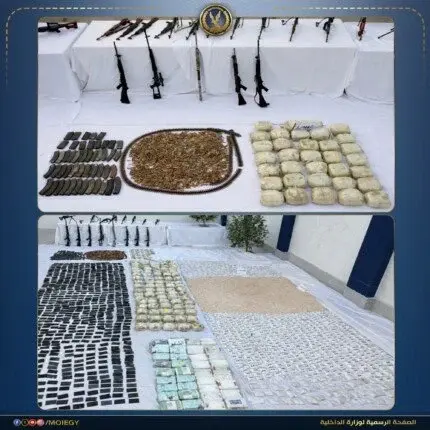 ضبط أسلحة ومضبوطات بقرابة 1.5 مليار جنيه دشنا بقنا