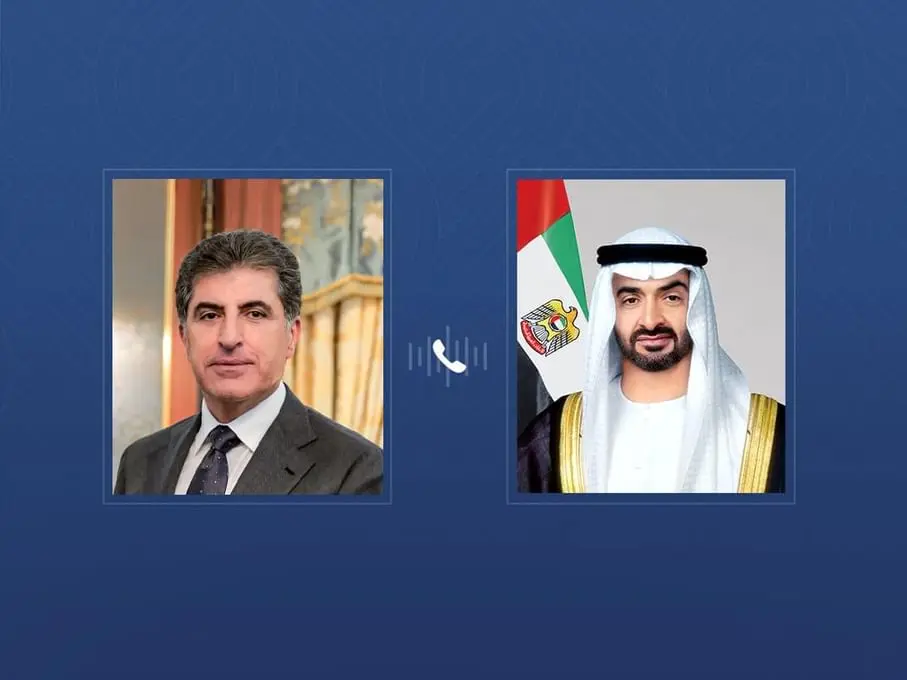 بن زايد وبارزاني يدينان هجوم أربيل: تضامن إماراتي كردي في وجه الإرهاب