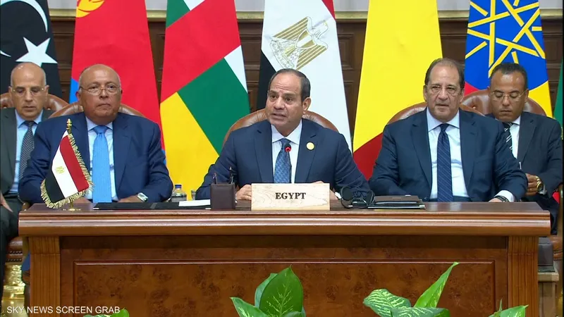 الرئيس يلقى البيان الختامي لقمة دول جوار السودان 