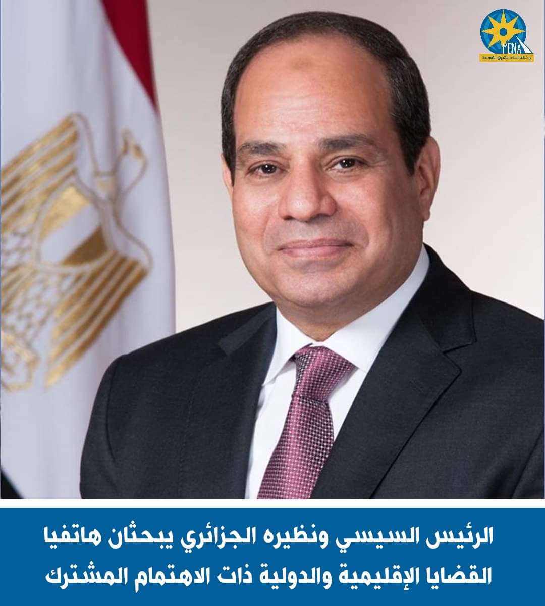 السيسى بحث مع الرئيس الجزائرى.. التحديات الإقليمية