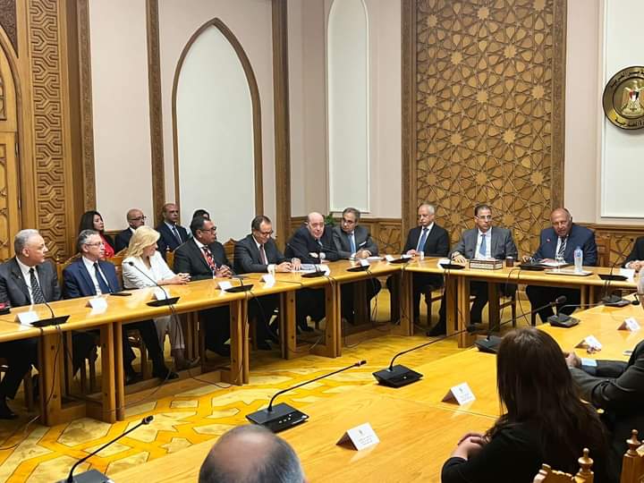 وزير الخارجية يلتقي بالسفراء المنقولين للعمل كرؤساء لبعثات مصر فى الخارج