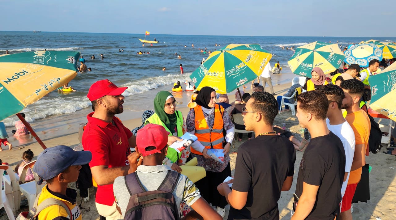 حملات للتوعية بأخطار وأضرار المخدرات على شواطئ بلطيم