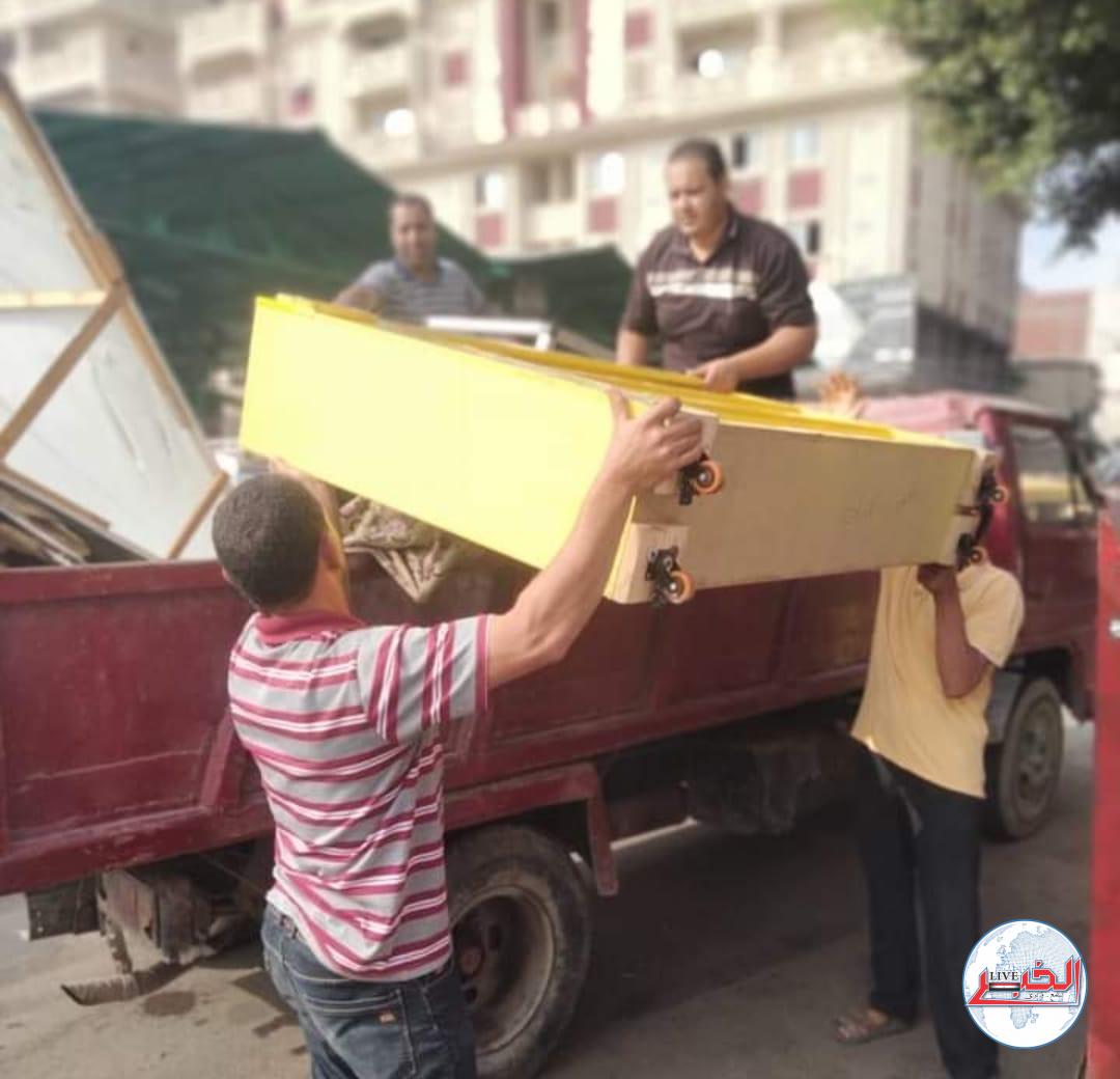 رفع 663 حالة إشغال طريق مخالف بنطاق 5 مراكز بالبحيرة