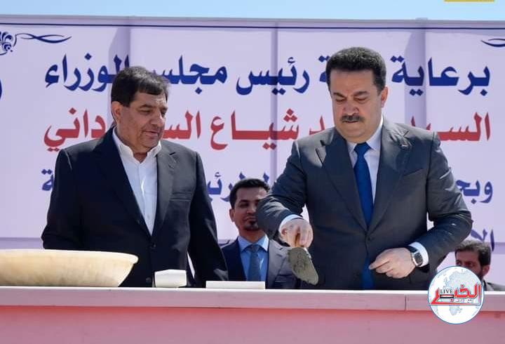 وضع حجر أساس مشروع الربط السككي بين العراق وإيران