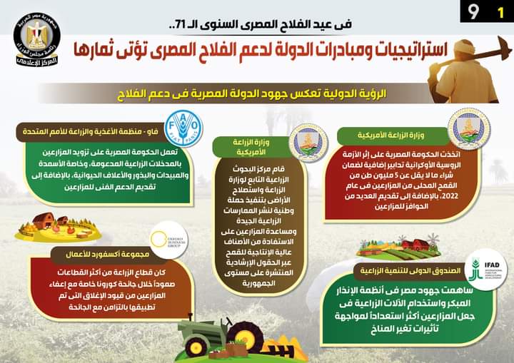 الحكومة : الفلاح شريك رئيس فى تحقيق الأمن الغذائى