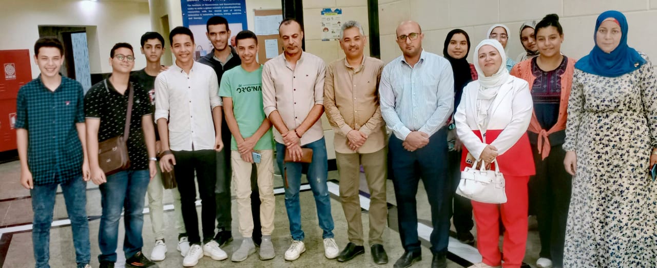تدريب  طلاب مدرسة STEM بمعهد علوم وتكنولوجيا النانو بجامعة كفر الشيخ