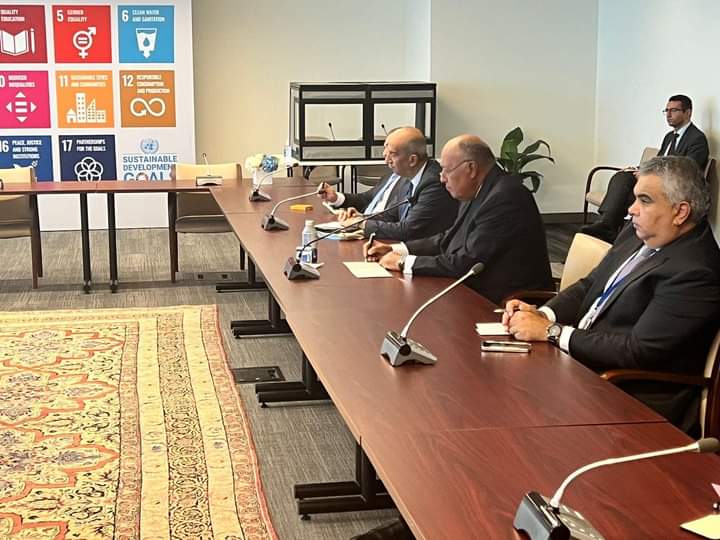 وزير الخارجية يلتقى بسكرتير عام الأمم المتحدة 